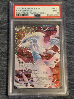 Pokemon TCG Mint PSA 9 Reshiram RC22/RC25 Radiant Collection Full Art - Image 1