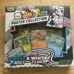Pokemon TCG SV10.5 Black Bolt & White Flare Unova Poster Collection Box Sealed - Image 1