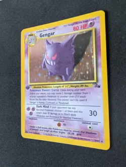 Pokemon Gengar 1st Edition Holo Fossil 5/62 WOTC Clean 🔥 - Image 3