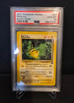 Pokemon Pikachu Black Star Promo #27 PSA 10 - Image 1