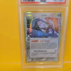 2006 POKEMON EX HOLON PHANTOMS DEOXYS REVERSE FOIL 4 110 PSA 8 STAMPED - Image 3