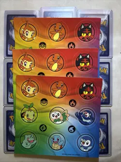 Pokemon 30th Anniversary First Partners Illustration Collection IR Set Of 9 - Image 3