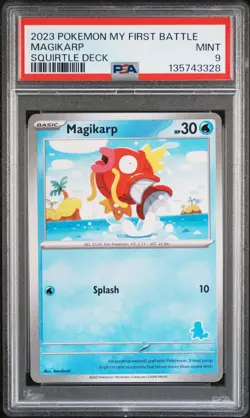 2023 POKEMON MY FIRST BATTLE-SQUIRTLE DECK MAGIKARP PSA 9 - Image 1