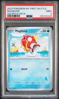 2023 POKEMON MY FIRST BATTLE-SQUIRTLE DECK MAGIKARP PSA 9 - Image 1