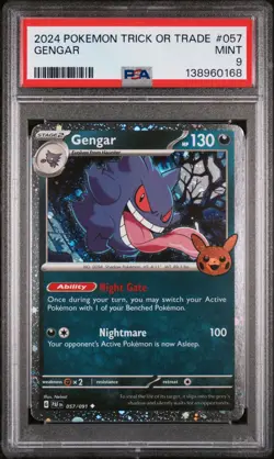 2024 POKEMON TRICK OR TRADE #057 GENGAR PSA 9 - Image 1