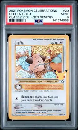 2021 POKEMON CELEBRATIONS CLASSIC COLLECTION #20 CLEFFA-HOLO PSA 9 - Image 1