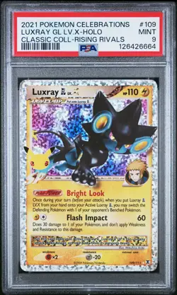 2021 POKEMON CELEBRATIONS CLASSIC COLLECTION #109 LUXRAY GL LV.X-HOLO PSA 9 - Image 1