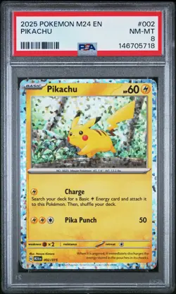2025 POKEMON M24 EN-MCDONALD'S COLLECTION #002 PIKACHU PSA 8 - Image 1