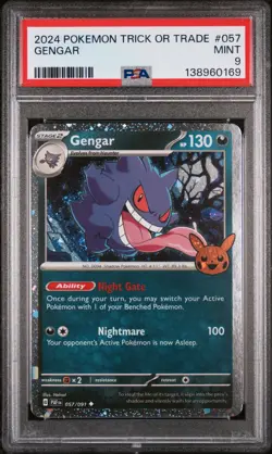 2024 POKEMON TRICK OR TRADE #057 GENGAR PSA 9 - Image 1