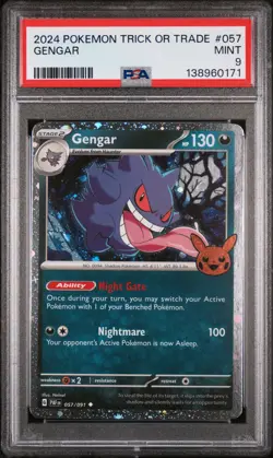 2024 POKEMON TRICK OR TRADE #057 GENGAR PSA 9 - Image 1