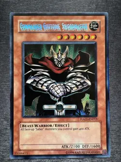 YuGiOh! Commander Gottoms, Swordmaster HA01 - Error Misprint Double Name NM - Image 2