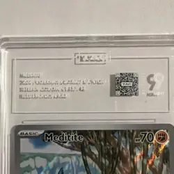 MEDITITE ILLUSTRATION RARE POKEMON STELLAR CROWN 153/142 TAG 9 MINT - Image 3