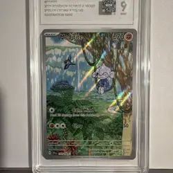 MEDITITE ILLUSTRATION RARE POKEMON STELLAR CROWN 153/142 TAG 9 MINT - Image 4