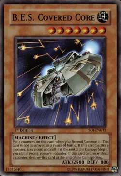 B.E.S. Covered Core - Super Rare 1st Edition SOI-EN013 - LP - YuGiOh - Image 1