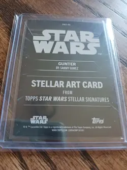 2025 Topps Star Wars Smugglers Outpost Stellar Art Card Gunter By Sammy Gomez - Image 2