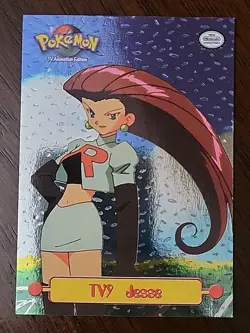 LP! Jesse TV9 HOLO Topps Pokemon Series 1 Character Card Textured Dents - Image 1