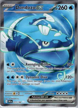 Dondozo ex 211/182 SV10: Destined Rivals - Pokemon Card - NM - Image 1