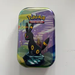 Pokemon Prismatic Evolutions Empty Mini Tin Umbreon Card And Coin - Image 1