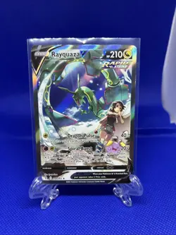 Pokemon Rayquaza V Evolving Skies Holo Card 194/203 Full Art Pack Fresh!! - Image 1