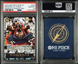 PSA 10 Marshall D. Teach SR (Manga Alt Art) OP09-093 One Piece Card Japanese - Image 3