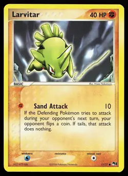 Larvitar 11/17 Common POP Series 1 Pokemon Card - Image 1