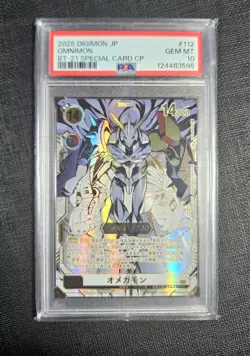 Digimon Card Game Omnimon BT21-112 SEC Serial Number PSA10 Japanese Promo - Image 1