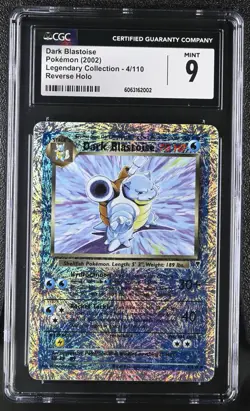 CGC 9 Dark Blastoise Legendary (Collection) 4/110 Reverse Holo Pokemon Card Mint - Image 1