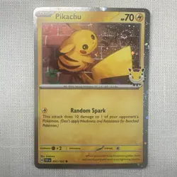 Pikachu (Pokemon Day 2026) 051/162 SWIRL Miscellaneous Cards Cosmo Holo NM P11 - Image 1