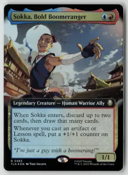 Sokka, Bold Boomeranger (Extended Art) #383 (Foil) NM Avatar: The Last Airbender - Image 1