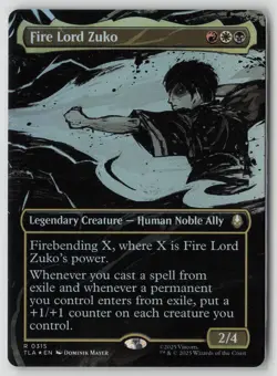 Fire Lord Zuko (Borderless) #315 (Foil) NM Avatar: The Last Airbender Magic MTG - Image 1