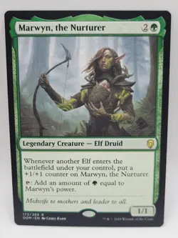 Marwyn the Nurturer NM MTG Dominaria Rare Elf Druid Commander EDH - Image 1