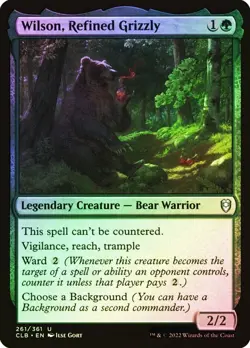 MTG FOIL Wilson, Refined Grizzly - Commander Legends: Battle for Baldur's Gate - Image 1