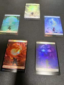 MTG Secrets of Strixhaven - Complete Set Of *FOIL* Full Art Basic Lands - Image 2