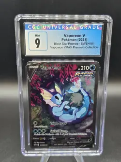 Pokemon Vaporeon V SWSH181 SWSH: Sword & Shield Promo Cards Holo CGC 9 - Image 1