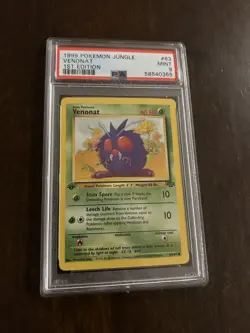 1999 Pokemon Jungle 1st Edition #63 - Venonat PSA 9 - Image 1