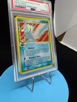 2006 POKEMON EX DRAGON FRONTIERS GOLD STAR #101 MEW-HOLO PSA 3 - Image 3