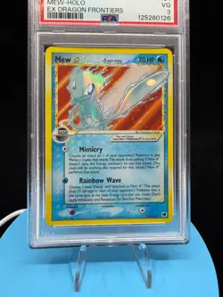 2006 POKEMON EX DRAGON FRONTIERS GOLD STAR #101 MEW-HOLO PSA 3 - Image 4