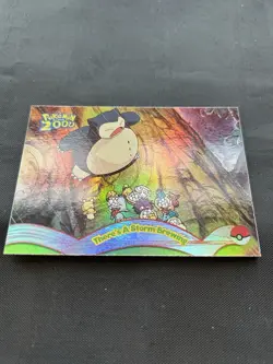 2000 Topps Pokemon The Movie 2000 There’s A Storm Brewing - Rainbow Foil #8 - NM - Image 5
