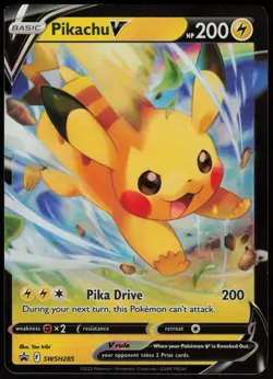 Pikachu V SWSH285 Holo Promo Sword & Shield Promo Pokemon Lightly Played - Image 1
