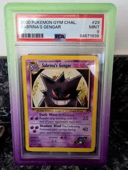 2000 Pokemon Gym Challenge Sabrinas Gengar Unlimited #29 PSA 9 with Guard - Image 1