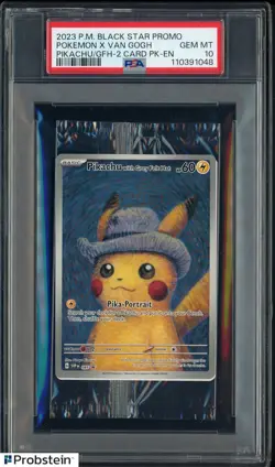 Pokemon Pikachu with Grey Felt hat Van Gogh 085 Graded Sealed Promo PSA 10 - Image 1