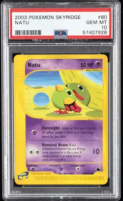 2003 POKEMON SKYRIDGE #80 NATU PSA 10 - Image 1