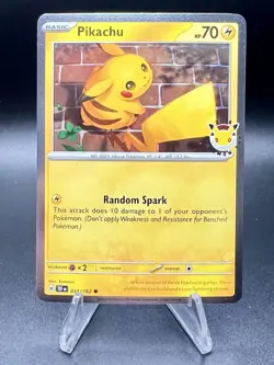 Pokemon TCG Pikachu 051/162 Reverse Holo 2026 Pokemon Day Stamped Promo - Image 1