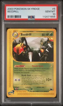 2003 POKEMON SKYRIDGE #5 BEEDRILL PSA 10 - Image 1