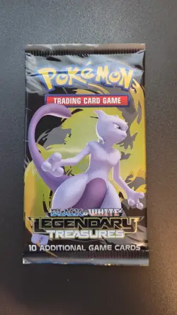 Pokemon Black and White Legendary Treasure Booster Pack Factory Sealed (Mewtwo) - Image 1