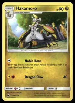 Hakamo-o 76/111 Uncommon Crimson Invasion Pokemon Near Mint - Image 1