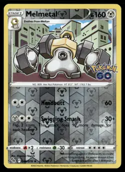 Melmetal 046/078 Holo Rare Pokemon GO Pokemon Reverse Holo Near Mint - Image 1