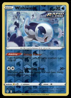 Wishiwashi 046/203 Rare Evolving Skies Pokemon Reverse Holo Near Mint - Image 1