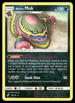 Alolan Muk 84/181 Rare Team Up Pokemon Near Mint - Image 1