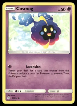 Cosmog 99/236 Common Cosmic Eclipse Pokemon Near Mint - Image 1